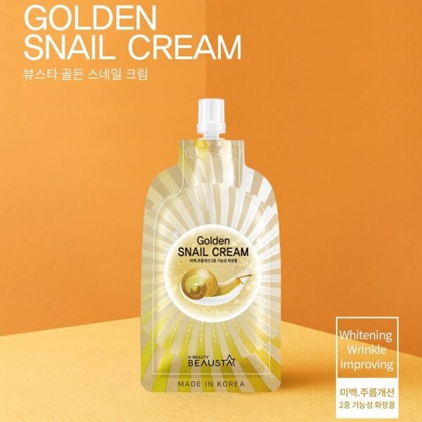 Veido kremas-BEAUSTA Golden Snail Cream 20 ml - Image 3
