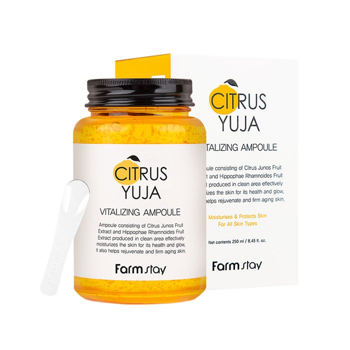 Veido serumas - ampulė-FarmStay Citrus Yuja Vitalizing Ampoule 250 ml - Image 2