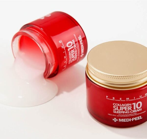 Stangrinamasis naktinis veido kremas-MEDI-PEEL Collagen Super10 Sleeping Cream 70 ml - Image 2