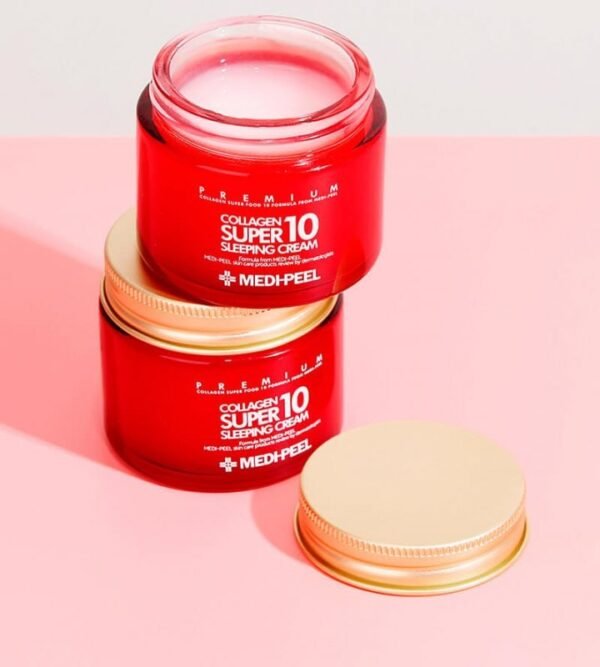 Stangrinamasis naktinis veido kremas-MEDI-PEEL Collagen Super10 Sleeping Cream 70 ml - Image 3