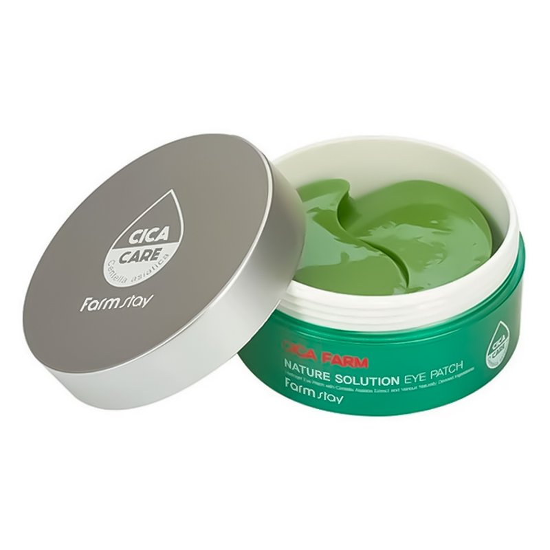 Hidrogelinės paakių kaukės-FarmStay Cica Farm Nature Solution Eye Patch 60 vnt