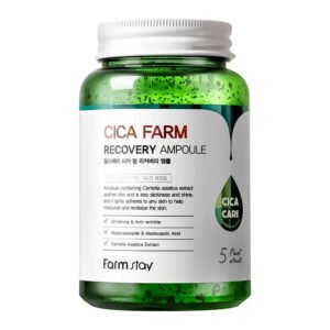 ATKURIAMASIS VEIDO SERUMAS-FarmStay Cica Farm Recovery Ampoule 250 ml