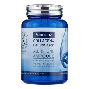 DRĖKINANTIS VEIDO KREMAS-FarmStay Collagen & Hyaluronic Acid All-In-One Ampoule 250 ml