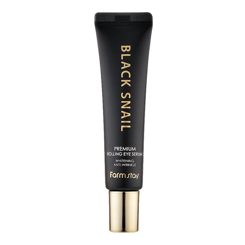 PAAKIŲ SERUMAS SU JUODOSIOS SRAIGĖS MUCINU-FarmStay Black Snail Premium Rolling Eye Serum 25 ml