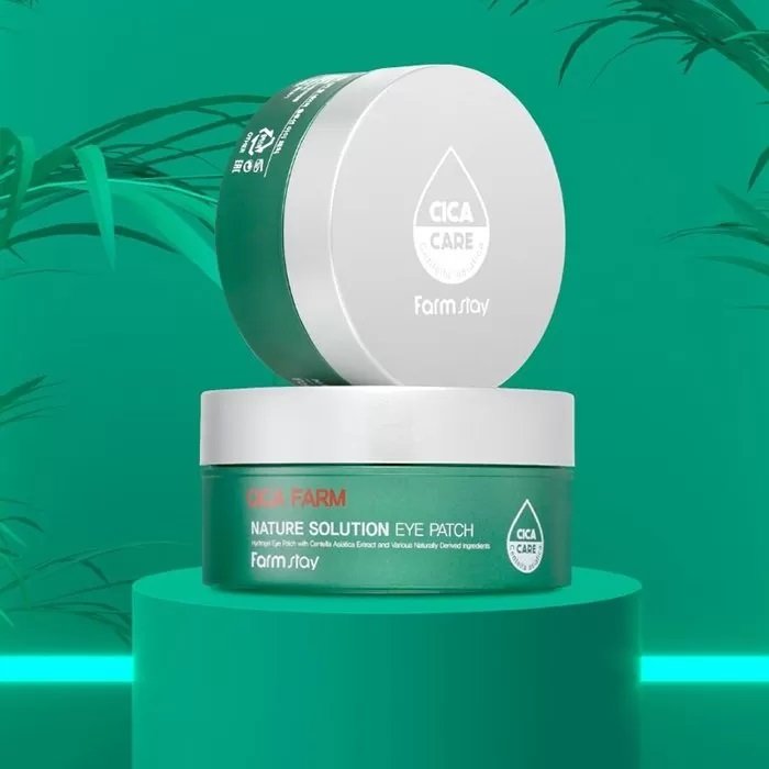 Hidrogelinės paakių kaukės-FarmStay Cica Farm Nature Solution Eye Patch 60 vnt - Image 3