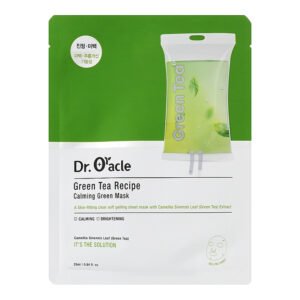 Lakštinė veido kaukė-Dr. Oracle Green Tea Recipe Calming Green Mask 1 pcs*25 ml