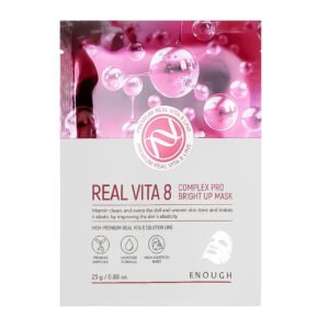 Lakštinė veido kaukė - ENOUGH Real Vita 8 Complex Pro Bright Up Mask 1 vnt