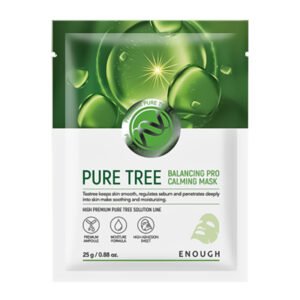 Lakštinė veido kaukė - ENOUGH Pure Tree Balancing Pro Calming Mask, 1 vnt