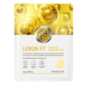 Lakštinė veido kaukė - ENOUGH Lemon Fit Glow Sunshine Mask 1 vnt